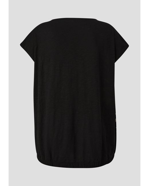 S.oliver Black Shirttop Ärmelloses Shirt mit V-Ausschnitt