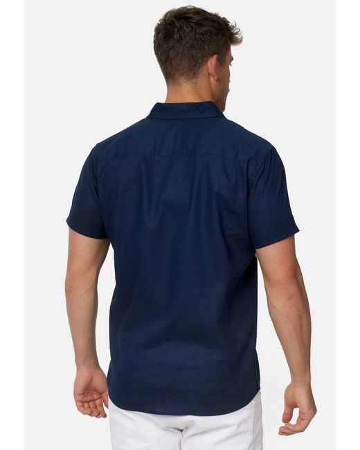 INDICODE Kurzarmhemd INBravida in Blue für Herren