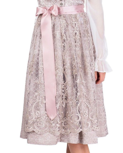 Alpenwahnsinn Purple Midi Dirndl 2tlg.