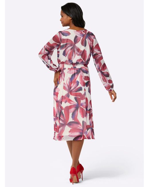 WITT Red Etuikleid Blumenkleid
