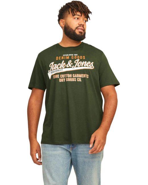 Jack & Jones Print-Shirt (2er-Pack) aus Baumwolle in Green für Herren