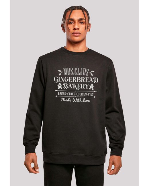 F4NT4STIC Sweatshirt Santas Gingerbread Bakery Retro Weihnachten Premium Qualität in Gray für Herren