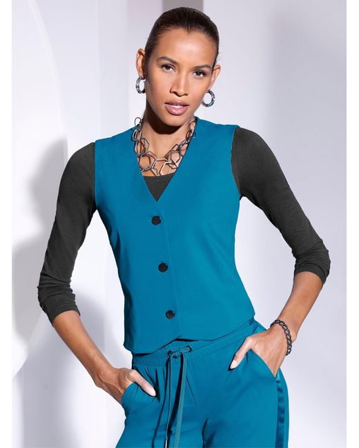 Creation L Blue Jerseyweste Anzugweste