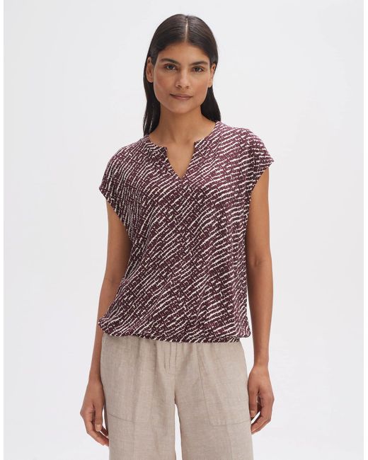 Opus Purple Kurzarmshirt Shirt Sandeo shadow
