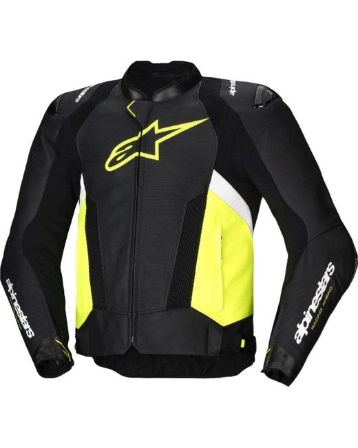 Alpinestars Motorradjacke Missile V3 Airflow perforierte Motorrad Lederjacke Perforiert in Black für Herren