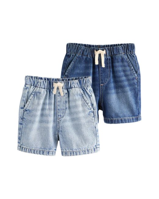 Next Denim-Shorts 100 % Baumwolle Gummibund, 2er-Pack (2-tlg) in Blue für Herren