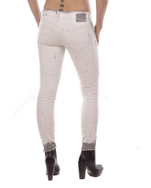 DIESEL White Fit- Grupee Ankle-C1 0860B Jeans Hose Slim Skinny