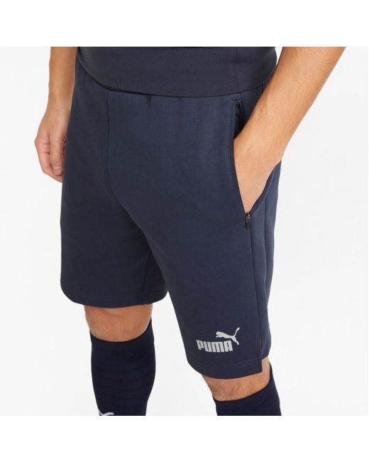 PUMA Shorts kurze Hose Jogginghose mit Taschen aus weicher Baumwolle (0-tlg) in Blue für Herren
