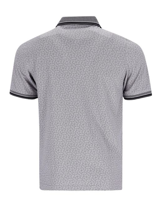 Hajo Piqué-Poloshirt mit Alloverdruck in Pink für Herren