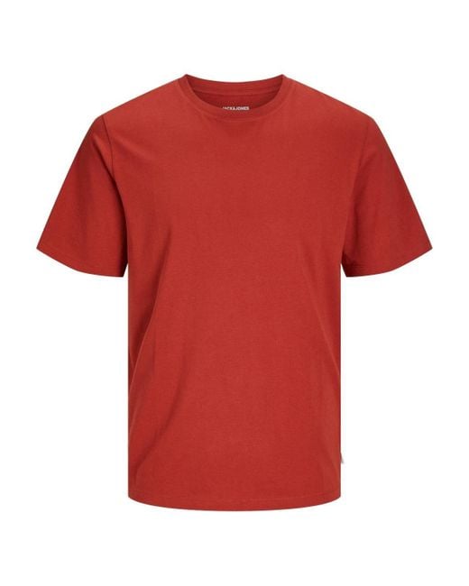 Jack & Jones T-Shirt JJEORGANIC BASIC TEE SS O-NECK NOOS in Red für Herren
