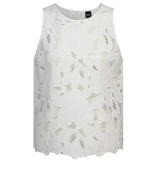 Boss White Klassische Bluse Berodi (1-tlg)