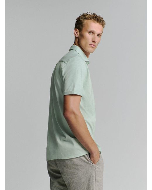 No Excess Langarmhemd Jersey-Hemd in Green für Herren