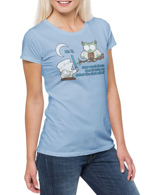 Urban Backwoods Blue Print- Question To Mr. Y T-Shirt Star Fun Luke Han Sykwalker Wars Solo