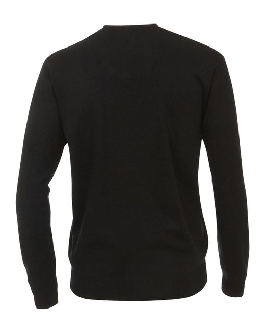 Redmond Pullover (1-tlg) hochwertige Qualität mit V-Ausschnitt in vielen Farben in Black für Herren