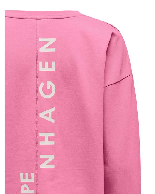 Jacqueline De Yong Pink Longpullover Sweater Pullover mit Rundhals und COPENHAGEN Print JDYGAMMA L/S O-NECK SWEAT JRS DIA