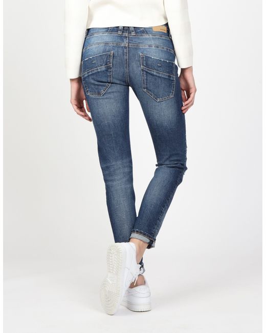 Gang Blue Relax-fit-Jeans 94GERDA mit besonderer Struktur