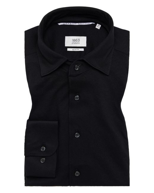 Eterna Langarmhemd SLIM FIT NON IRON (bügelfrei) in Black für Herren
