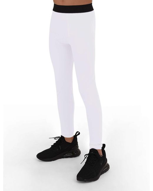 TCA Funktionsleggings Kompressionshose Lang in White für Herren