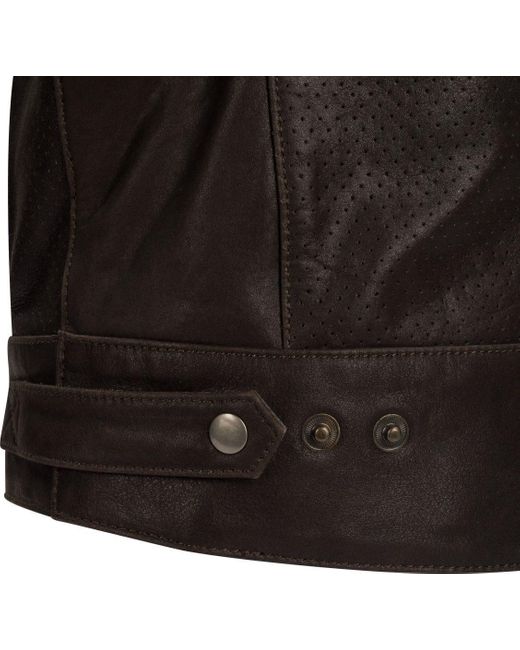 Segura Motorradjacke Express perforierte Motorrad Lederjacke herausnehmbares Innenfutter in Black für Herren