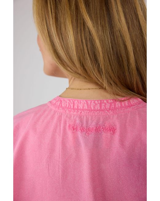 LIEBLINGSSTÜCK Pink Schlupfbluse RymEP mit Logoschriftzug
