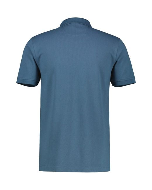 Lerros Kurzarmshirt mit Logostickerei auf der Brust in Blue für Herren