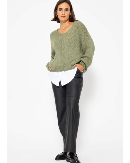 V Neck Grobstrick Pullover Oversize Knitting Pattern The Carrie