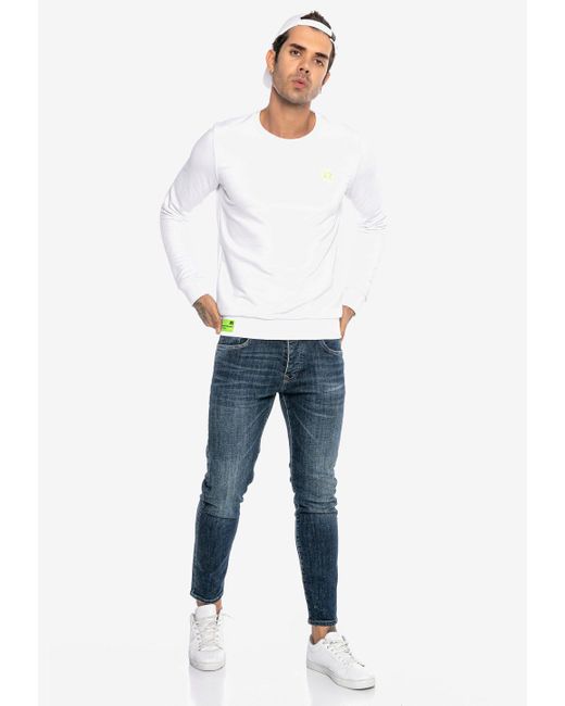 Redbridge Sweatshirt High Point mit trendigen Neon-Details in Weiß für  Herren | Lyst DE