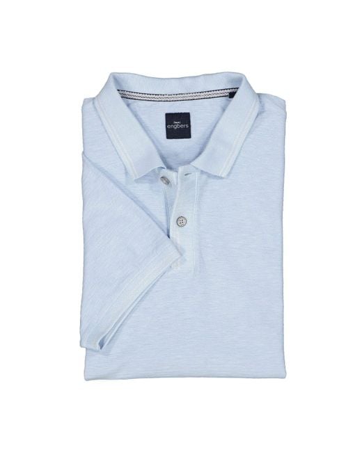 Engbers Poloshirt Polo-Shirt meliert in Blue für Herren