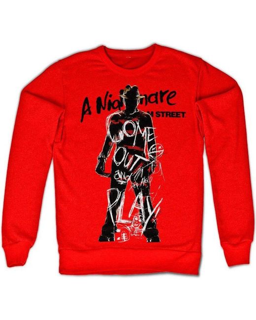 A Nightmare On Elm Street Rundhalspullover in Red für Herren