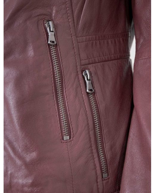 Lederjacken24 Brown Enna Lederjacke Lammnappa ox-red