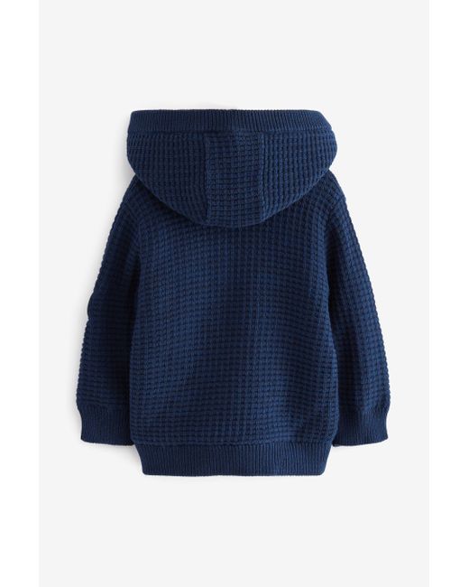 Next Strickjacke mit Kapuze und Borg-Futter (1-tlg) in Blue für Herren