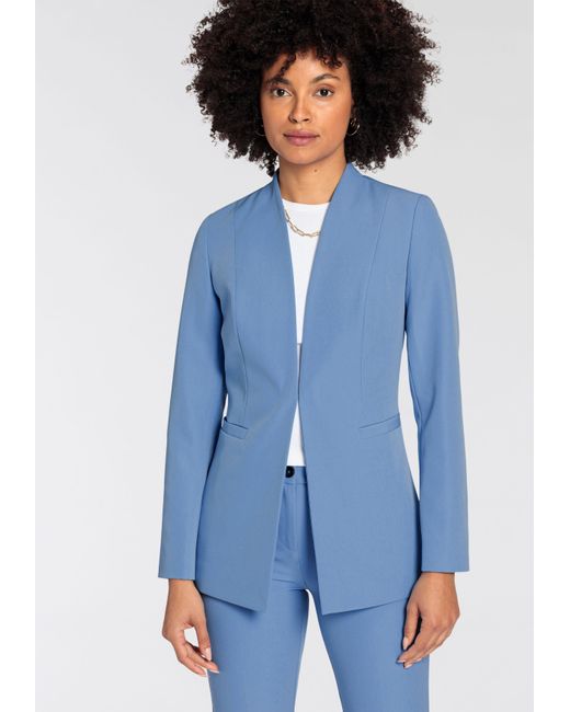 Tamaris Blue Longblazer mit Häckenverschluss vorne