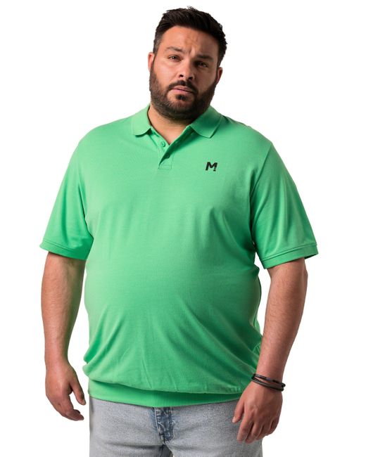 Men Plus Plus Poloshirt Men+ Poloshirts 2er-Pack Bauchfit Basic Piqué in Green für Herren
