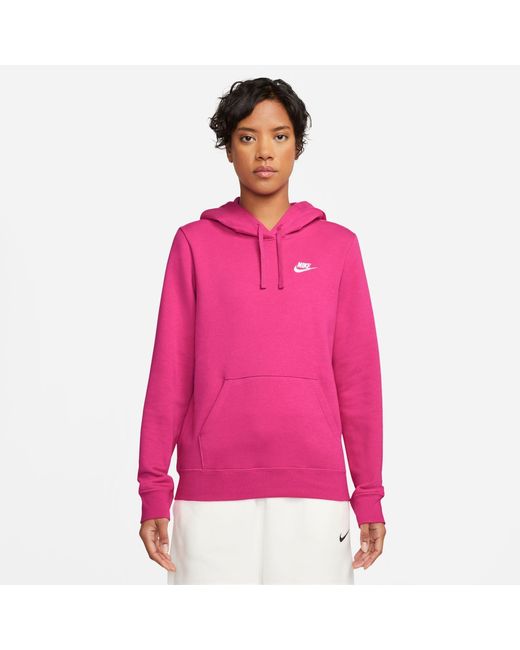 Nike Pink Kapuzensweatshirt CLUB FLEECE WOMEN'S PULLOVER HOODIE