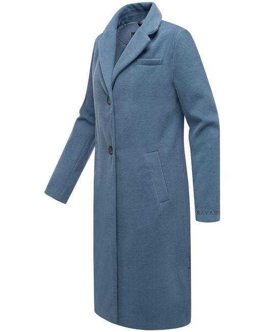 Navahoo Blue Langmantel Kekstraum 14 Mantel in Woll-Optik mit herausnehmbarem Sweat-Einsatz