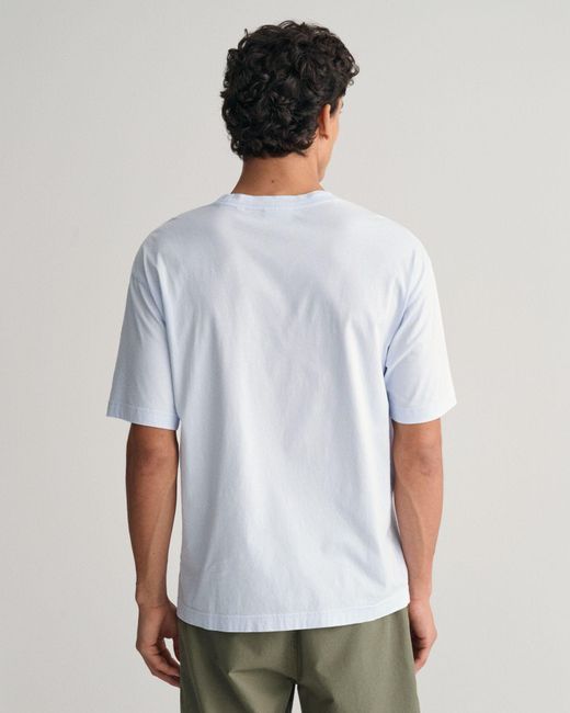 Gant Washed Graphic T-Shirt in White für Herren