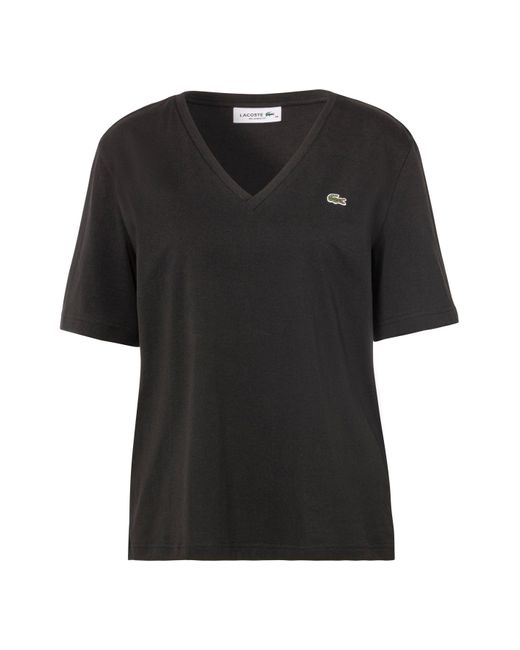 Lacoste Black T-Shirt mit Logo auf der Brust