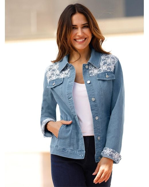Sieh an! Blue Allwetterjacke Jeansjacke