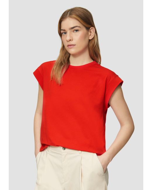 S.oliver Red Shirttop T-Shirt im Relaxed Fit mit überschnittenen Schultern