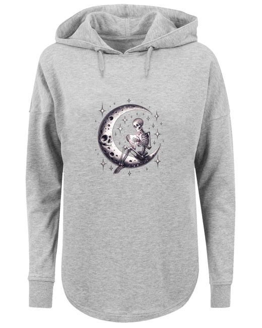 F4NT4STIC White Kapuzenpullover Gothic Valentinstag Skelett Mond Premium Qualität