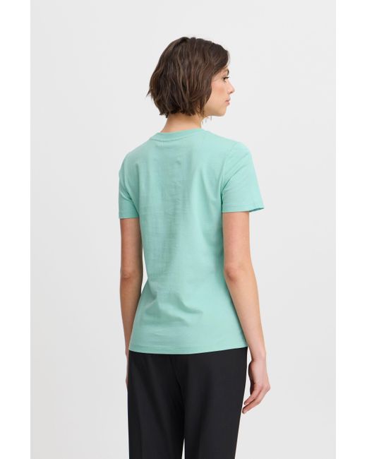 Ichi Green IHCAMINO SS21 sommerliches T-Shirt mit Brustprint