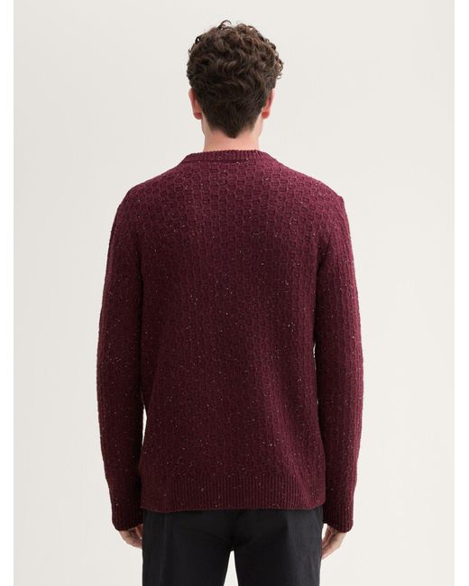 Tom Tailor Strickpullover mit Struktur in Red für Herren