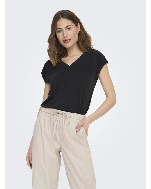ONLY Black Langarmbluse ONLFree Top