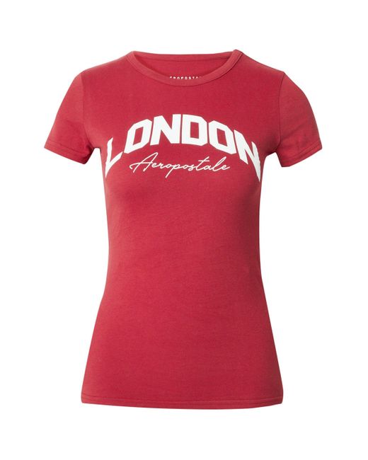 Aéropostale Red T-Shirt LONDON (1-tlg) Plain/ohne Details