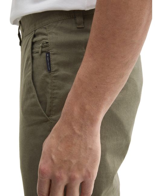 Tom Tailor Bermudas regular linen chino pants in Green für Herren