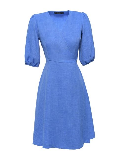 FRESHLIONS Blue Jerseykleid Sunny mit angesagtem V-Ausschnitt