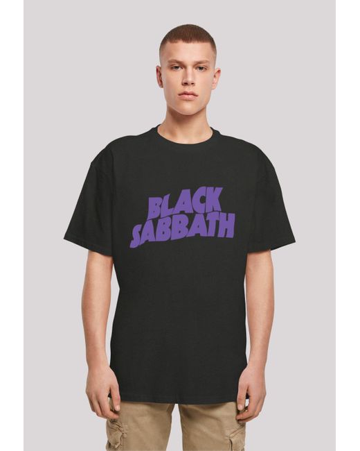 Herren Sabbath Heavy für DE F4NT4STIC T-Shirt Band Print Metal | Lyst Wavy Black Logo