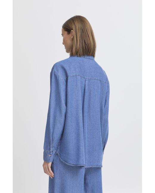 B.Young Blue Hemdbluse BYKOSMO Lässiges Hemd