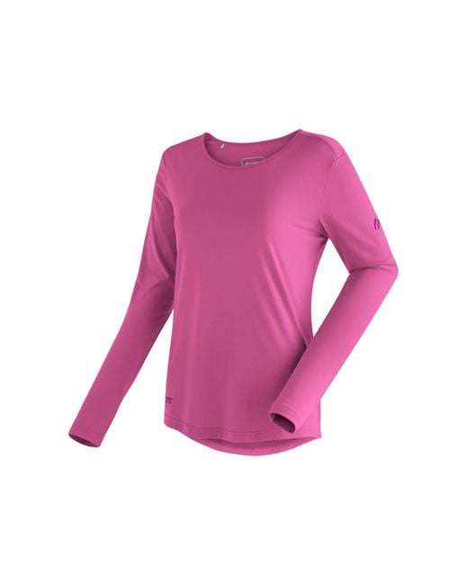 Maier Sports Pink Longsleeve Horda L/S W Langarmshirt für Wandern und Freizeit