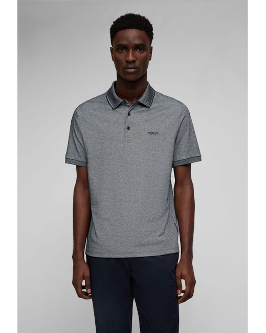 Hechter Paris Poloshirt (1-tlg) Aus softer Baumwoll-Mischung in Gray für Herren